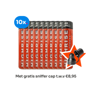 Tien flessen Highrise Strong aanbieding met sniffer cap