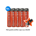 Vijf flessen Highrise met gratis sniffer cap