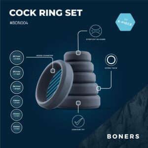 Boners 6-Delige Cockring Set kopen