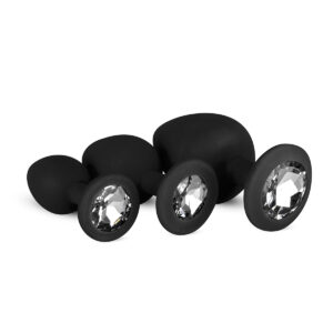 Diamond Plug Set – 3-delige Siliconen Buttplugs met Diamant kopen