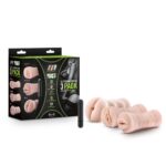 M for Men - Set Van 3 Masturbators Met Bullet Vibrator: Vagina, Anus, Mond afbeelding 3